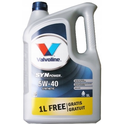VALVOLINE SYNPOWER 5W40 A3/B4 5L