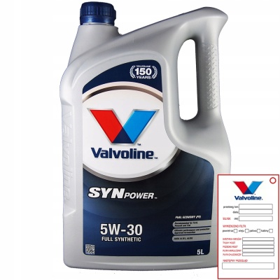 VALVOLINE SYNPOWER FE 5W30 5L