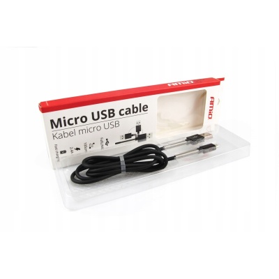 Kabel USB - microUSB typ B Amio 1 m - obrazek 1