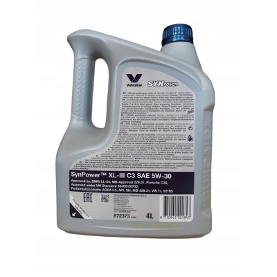 VALVOLINE SYNPOWER XL-III C3 5W30 4L - obrazek 5