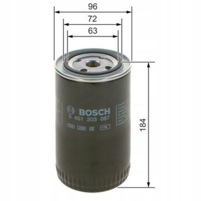 Bosch 0 451 203 087 Filtr oleju - obrazek 3