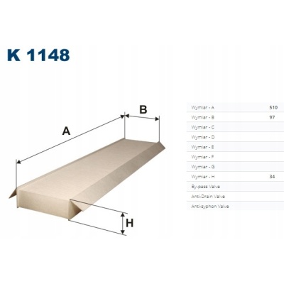 Filtron K 1148 Filtr kabiny samochodowy - obrazek 1