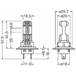 Żarówka, reflektor przeciwmgłowy ams-OSRAM 64210DWESY-2HB H7/H18 - obrazek 2
