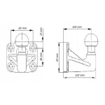 Osłona kuli haka AMiO 01215G czarna - obrazek 4