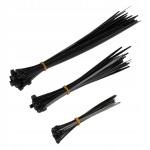 Opaski zaciskowe plastikowe czarne długie zestaw 60 szt. AMIO-04315 - obrazek 1