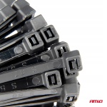 Opaski zaciskowe plastikowe czarne długie zestaw 60 szt. AMIO-04315 - obrazek 3