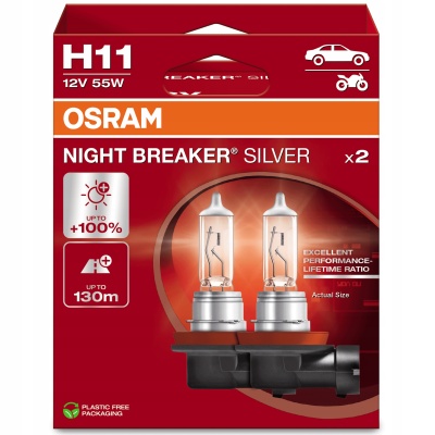 Żarówki Osram Silver H11 55 W 2 szt. 64211NBS-2HB