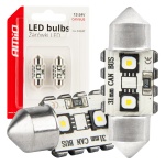 Żarówki LED CANBUS Festoon C5W 2SMD 3838 31mm White 12V 24V AMIO-04247 - obrazek 1