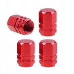 Nakrętki na wentyle Amio 02238 czerwone 4 szt. - obrazek 1