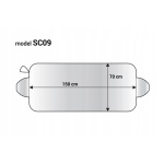 Osłona Mata na szybę zima/lato 150x70cm + uszy AMIO 01389 - obrazek 2