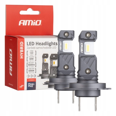 Żarówki Amio LED seria HYBRID H7 60 W 2 szt. Amio 04115