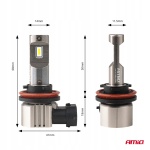 Żarówki samochodowe LED seria H25 CANBUS H8 H9 H11 H16 12V 31W AMIO-04713 - obrazek 3