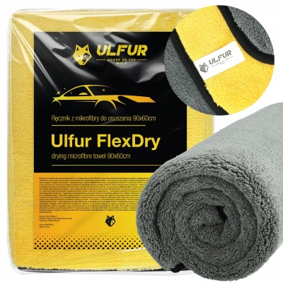 ULFUR FlexDry Gruby Ręcznik z Mikrofibry do Osuszania 60x90cm 800gsm